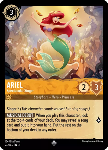 Ariel card from Disney's Lorcana: The First Chapter.