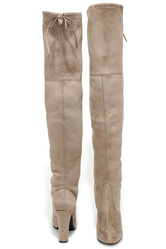 steve madden taupe over the knee boots