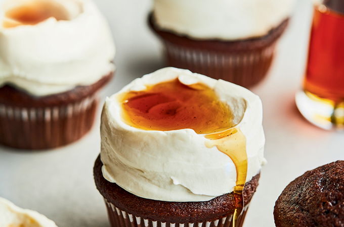 Cupcakes au chocolat, au mascarpone et à l’érable