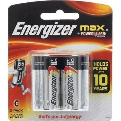 Energizer Max Alkaline C Batteries 1.5V 2 Pack E93BP2T - Image 2