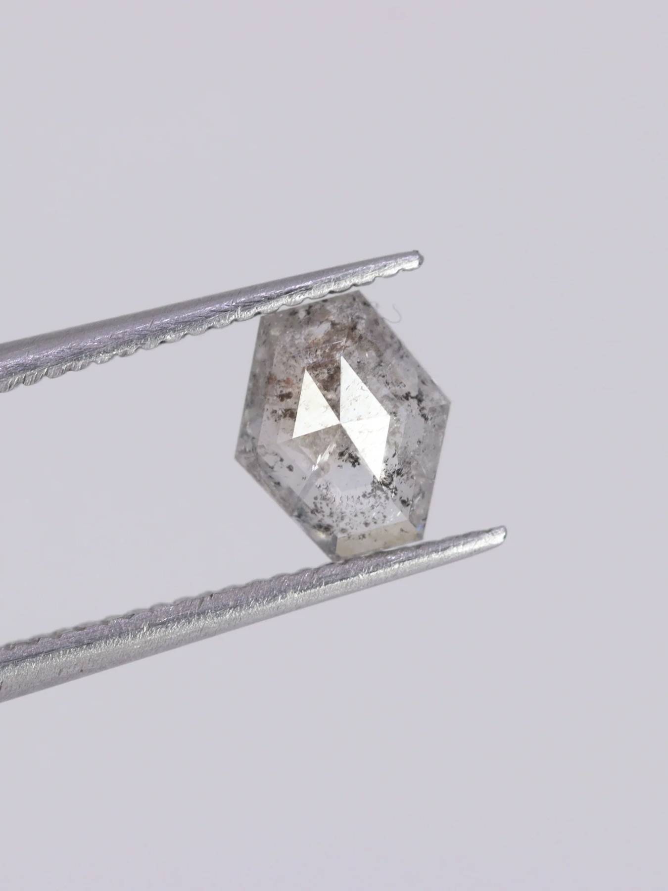 Salt and pepper diamond gemstone