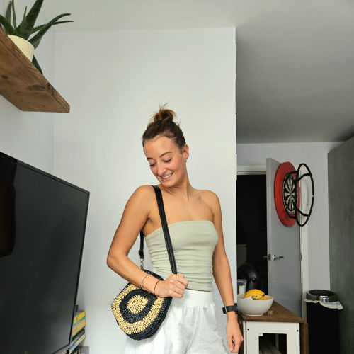 Umhängetasche aus Stroh – Häkelanleitung