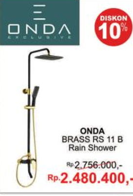 Harga Shower Set Onda Promo Harga Onda Brass Rs 11 B Rain Shower 1 Pcs Di Depo Bangunan Katalog Promo
