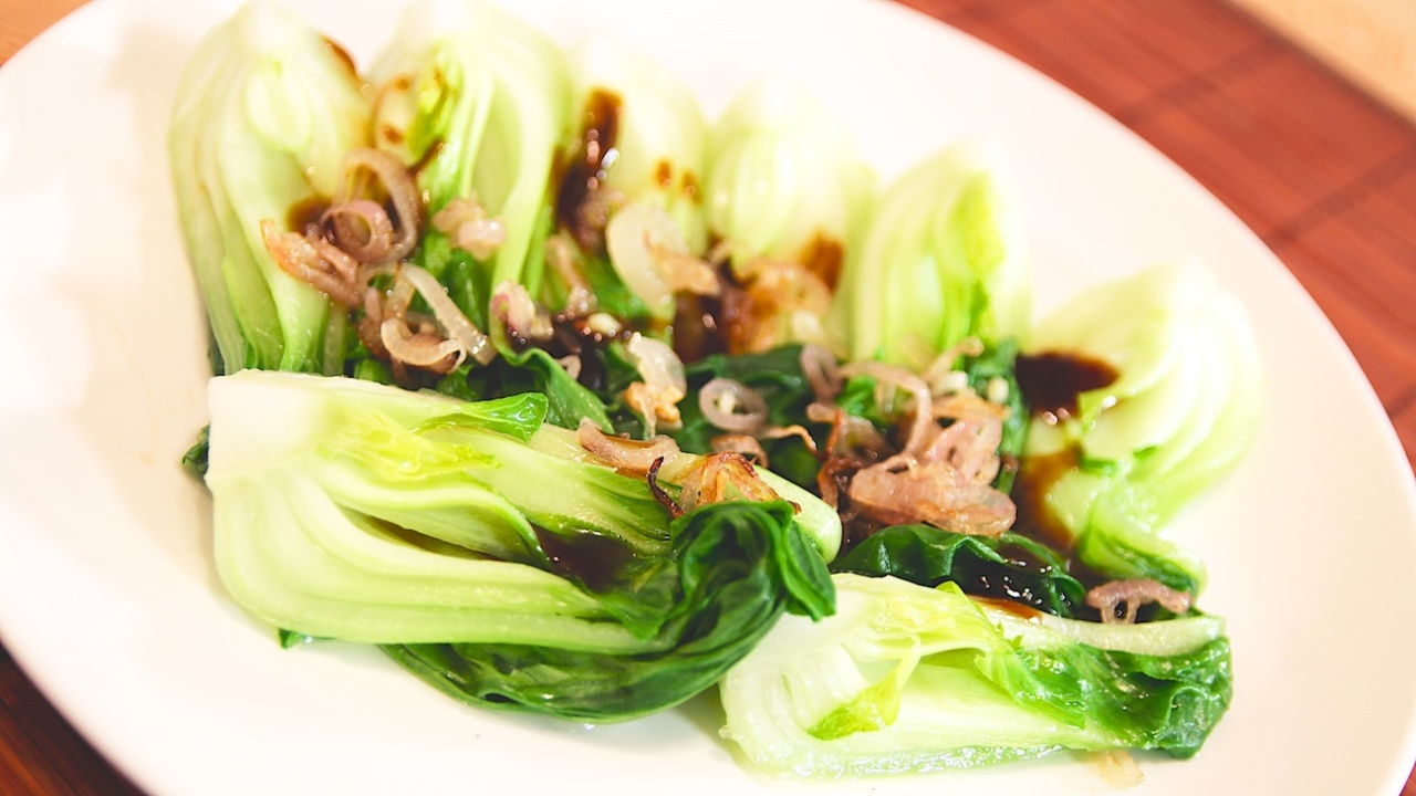 Baby Pak Choi with Oyster Sauce - Southeast Asian Recipes - Nyonya Cooking