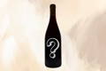 Bouteille de vin surprise sur un fond de peinture