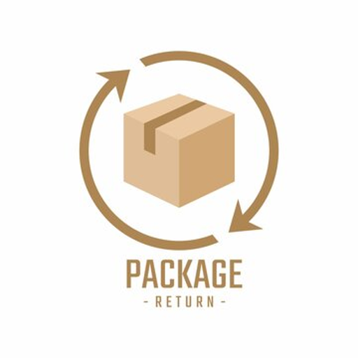 Package return. Box Return icon.