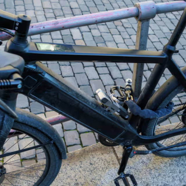 Locked electric bike