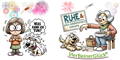 VierBeinerGlück Cartoon "Ruhe und Gelassenheit Drops für Hundehelfen wirklich!