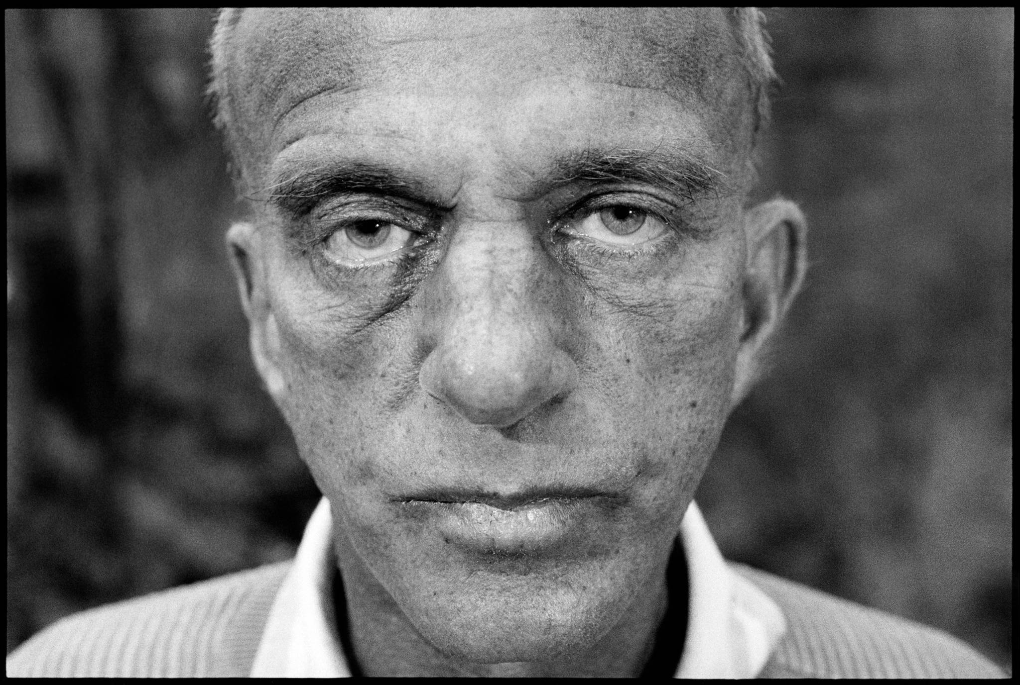 A close up of a person's face. 