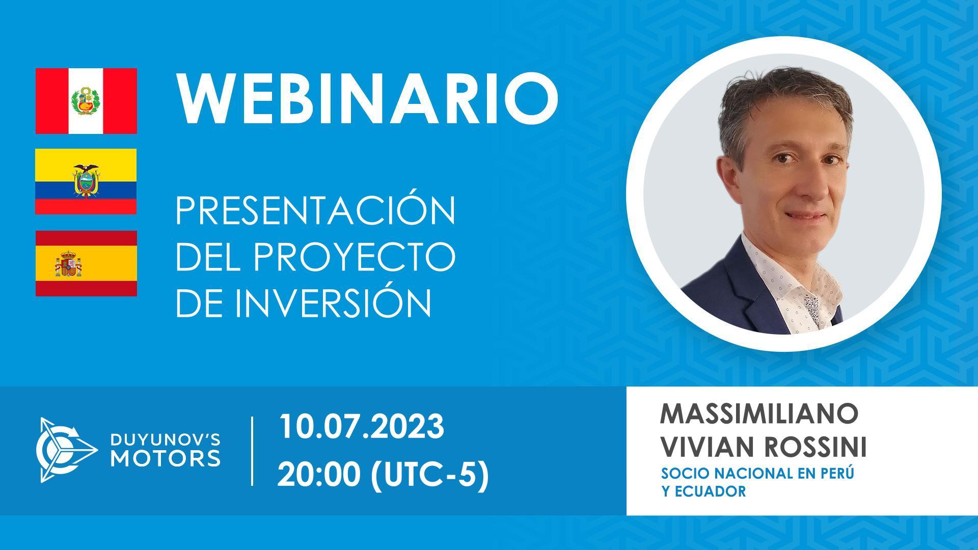 Peru. Presentación del proyecto de inversión "Motores de Duyunov"