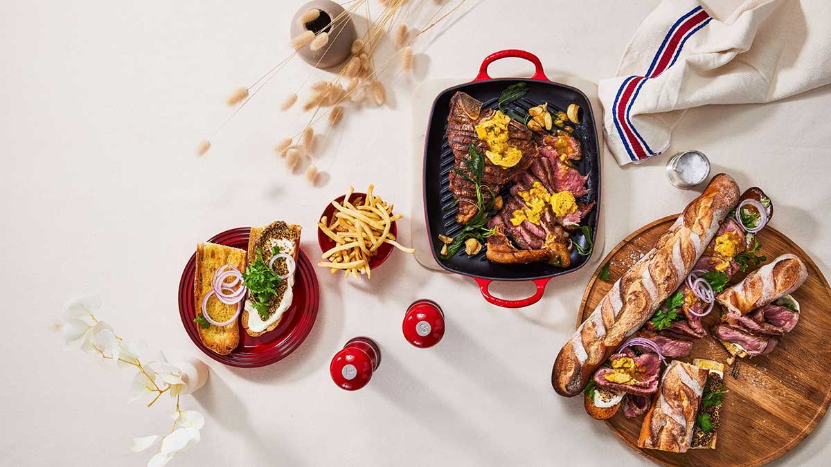 Steak with Café de Paris Butter Recipe by Le Creuset | Minimax
