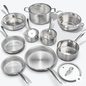 Imarku Tri-ply Clad Stainless Steel Cookware Set |14 Piece | Tinkersmith Ultimate Series - IMARKU