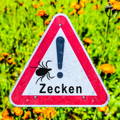 Schild Gefahr vor Zecken