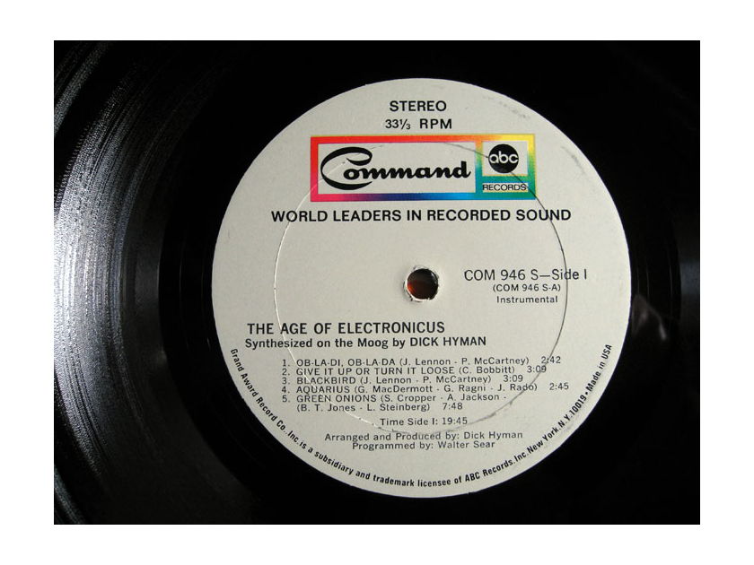 Dick Hyman - The Age Of Electronicus - Original 1969 Command 946-S