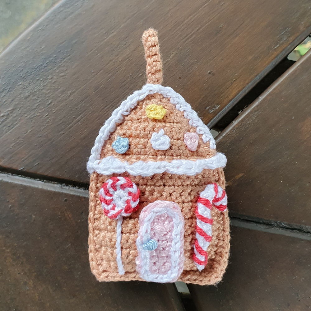 Amigurumi - Huisje sleutelhanger