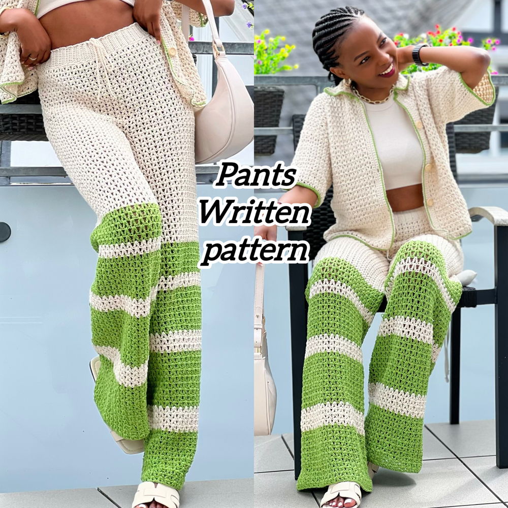 アメリヴィンテージ  CROCHET LIKE PANTS ANDREEVA | Silver Handmade Crochet Pants