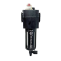 a black and clear device with a red cap