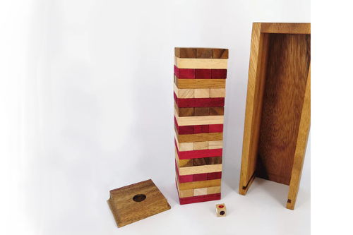 Stacking blocks wood balance game handmade stacking Fun Board Games Kids Ages 4 to Adults 1