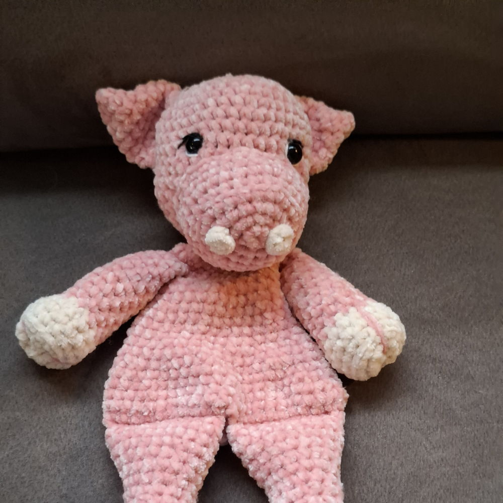 Rose het varkentje knuffeldoekje velvet