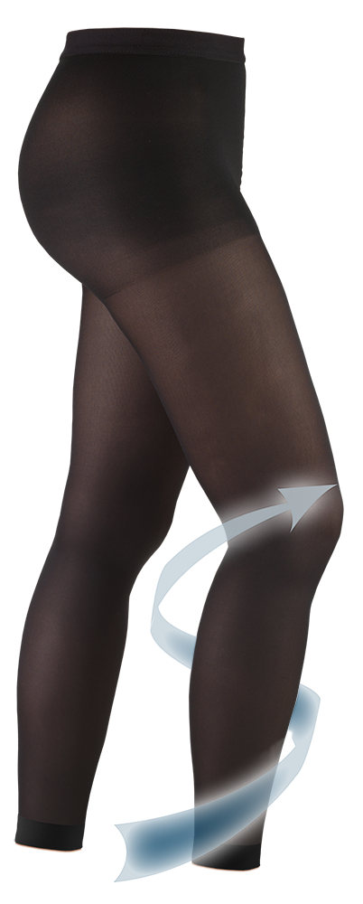 Ladies' Opaque Pantyhose With Arrow Travelling Up Leg