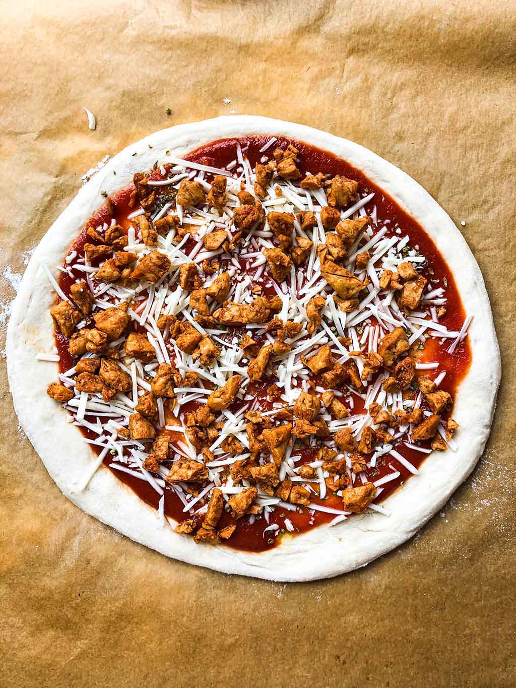 Vegan pizza topping