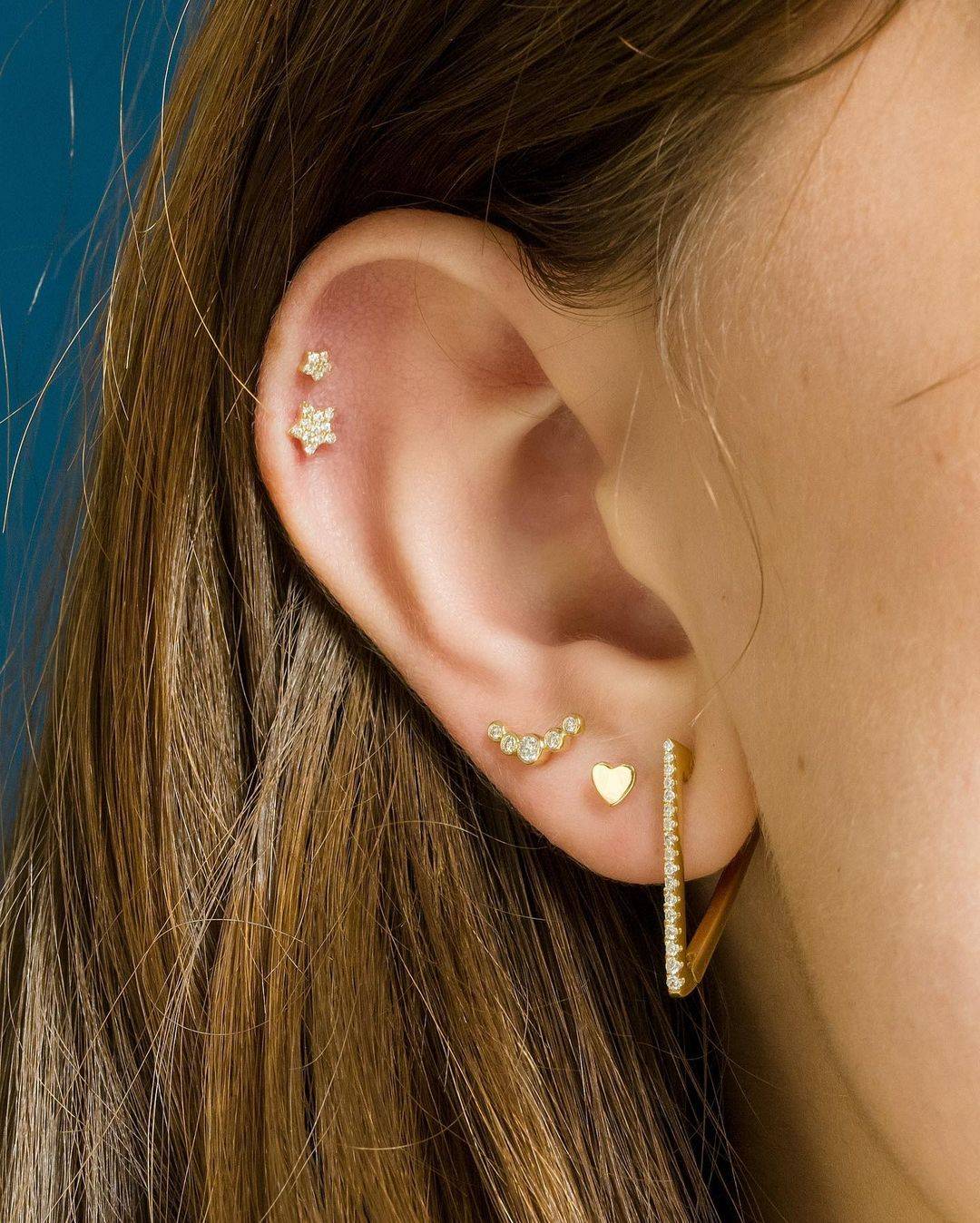 Example of Double Helix Piercing Earrings