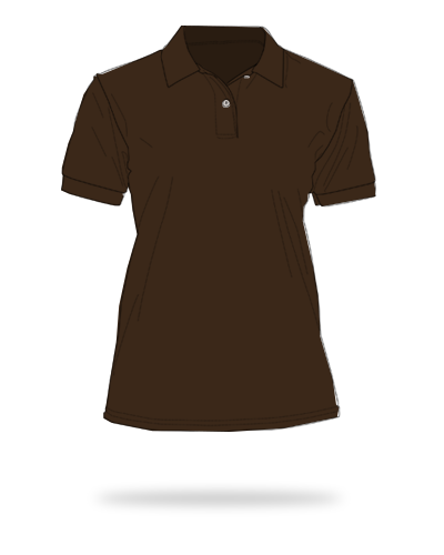 Brown ladies fit honeycombed cotton polo shirts sj clothing manila philippines