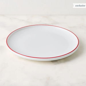 Dansk Kant Dinnerware, Salad Plates (Set of 4), Red/White