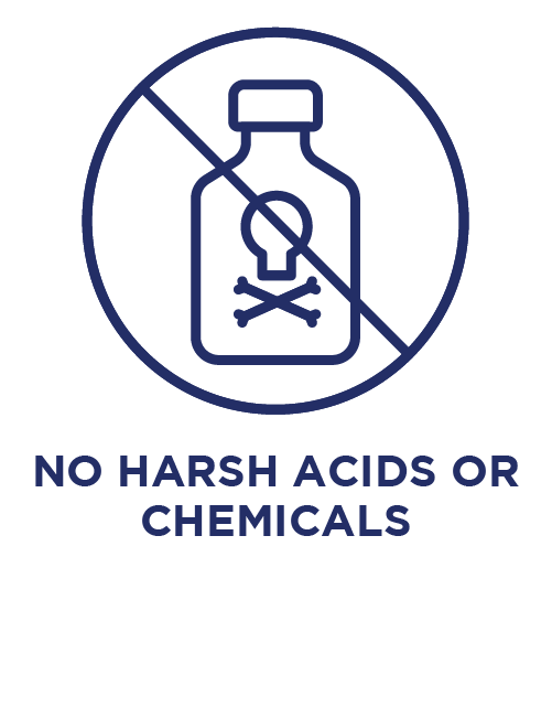 No harsh chemicals