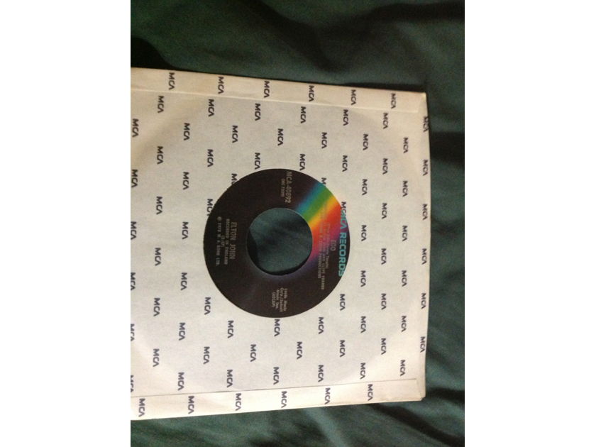 Elton John - Ego/Flinstone Boy MCA Records Rainbow Label 45 Single Vinyl NM