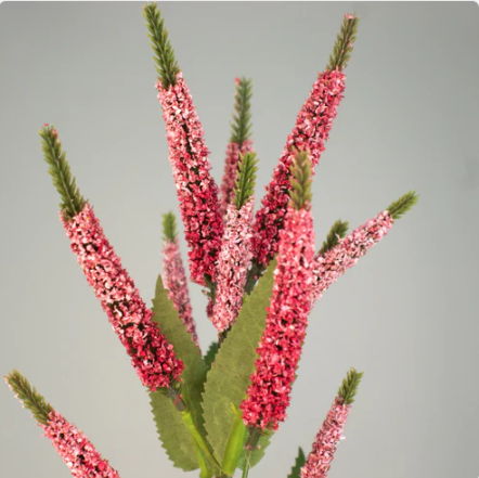 Dark Pink Cattail Spray - Realistic Artificial Flowers - Image 2