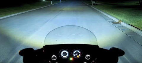 Harley Davidson Daymaker LED headlight in action