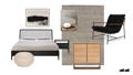 A mood board for a bedroom design from Lauren at Denver Modern's Design Services.