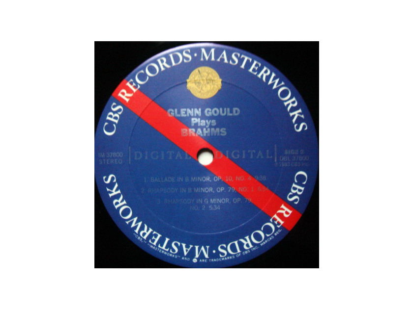 CBS Digital / GLENN GOULD, - Brahms Ballades & Rhapsodies, MINT!