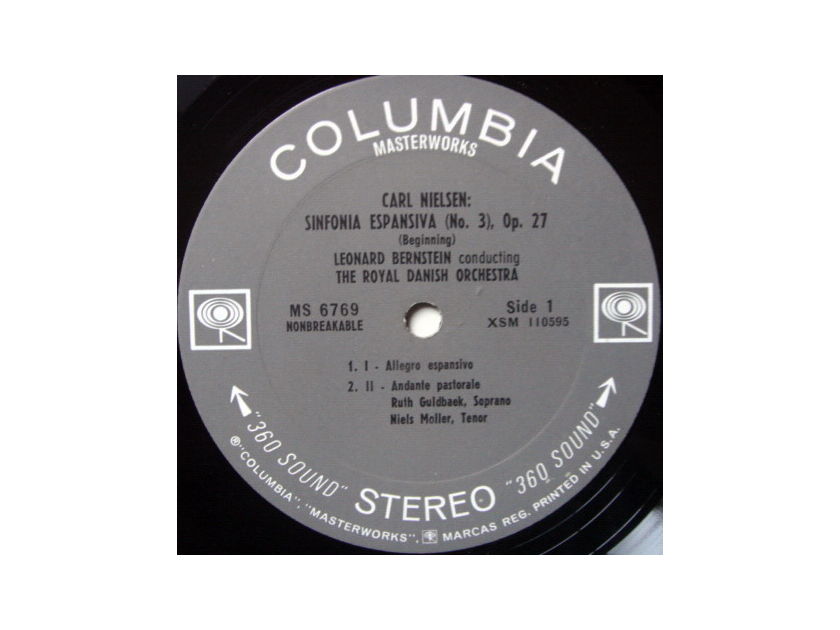 Columbia 2-EYE / LEONARD BERNSTEIN, - Nielsen Symphony No.3, MINT!