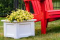 Outdoor poly Adirondack chair and planter