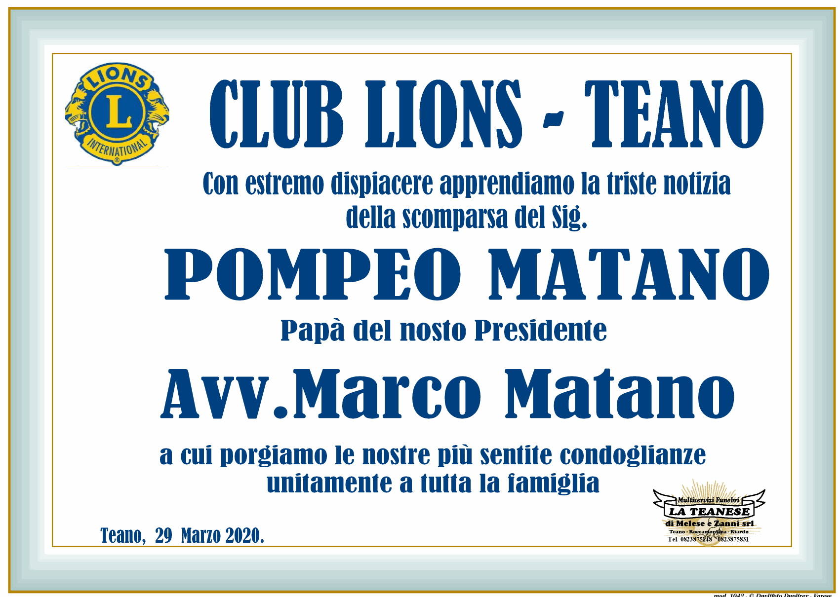 Club Lions - Teano