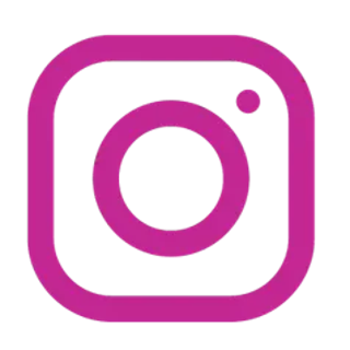 Instagram logo in magenta outline on transparent background.