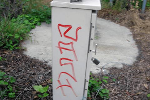 removing graffiti from electrical boxes