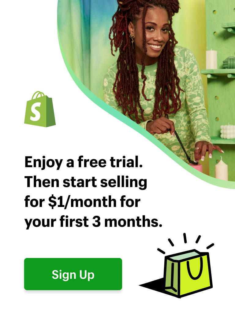 Shopify 3 months $1 trial