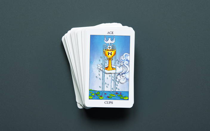 A deck of tarot cards for Confetti's Virtual Tarot Card Reading