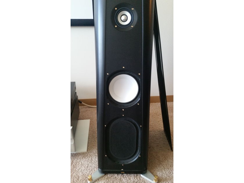 Thiel Audio CS-2.4 Full range speakers - black w/outriggers