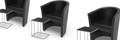 Sofa und Loungetisch mieten in schwarz oder weiss