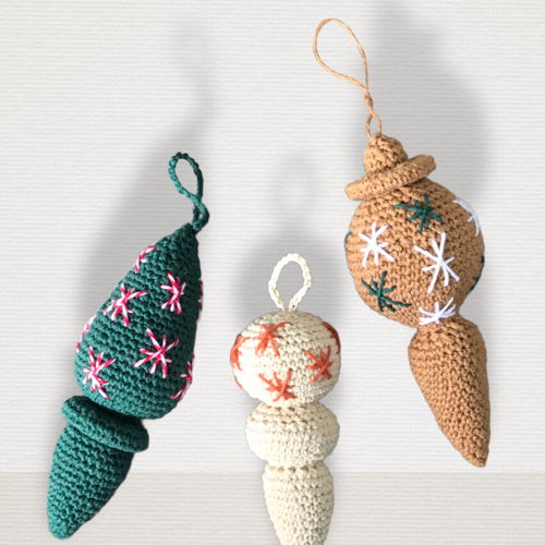 Haakpatroon knotsgekke kerstballen