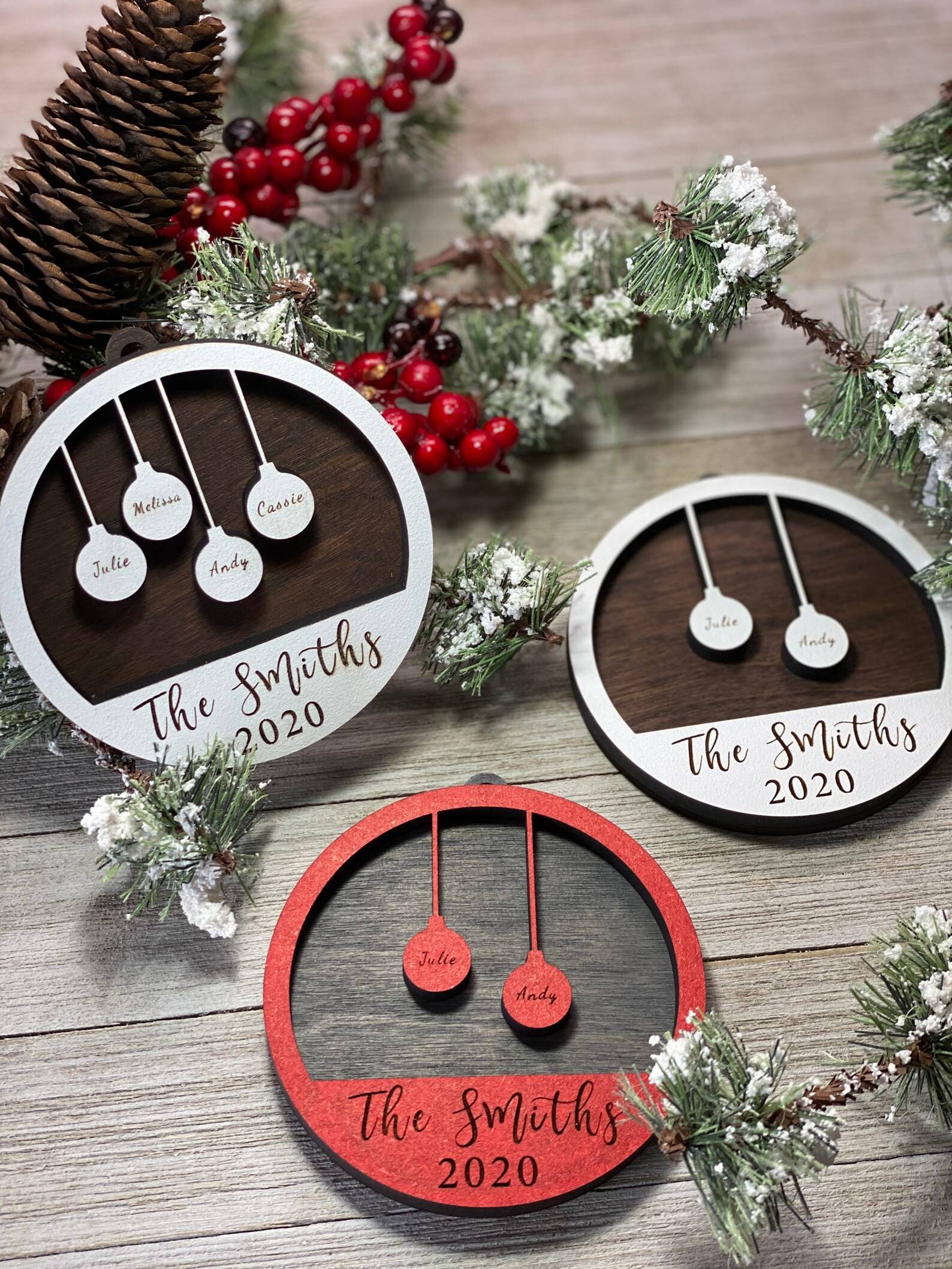Adornos navideños cortados con láser 05
