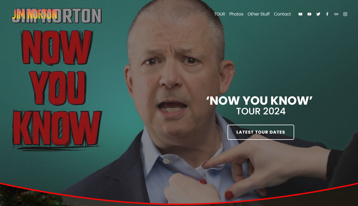 Screenshot of Jim Norton, from the stand-up comedian websites collection.