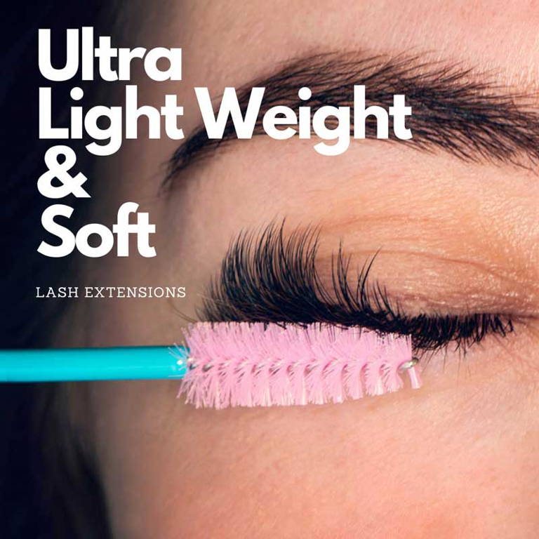 ultra light weight and soft lash extensions