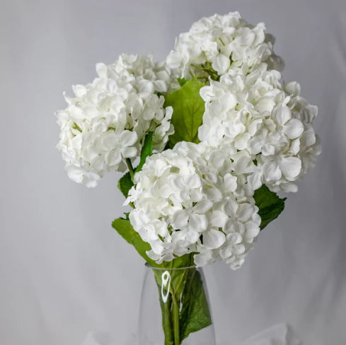 White Hydrangea Soft Touch - Realistic Artificial Flowers - Image 2