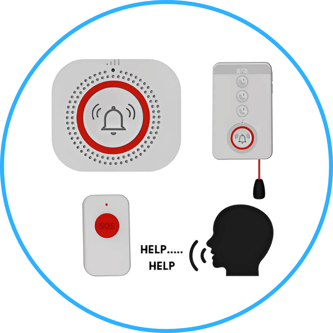 Vulnerable person who has fallen, triggering fall detection on MindMe Watch Pro SOS & GPS personal alarm - Automatic fall alert for fall risk assistance