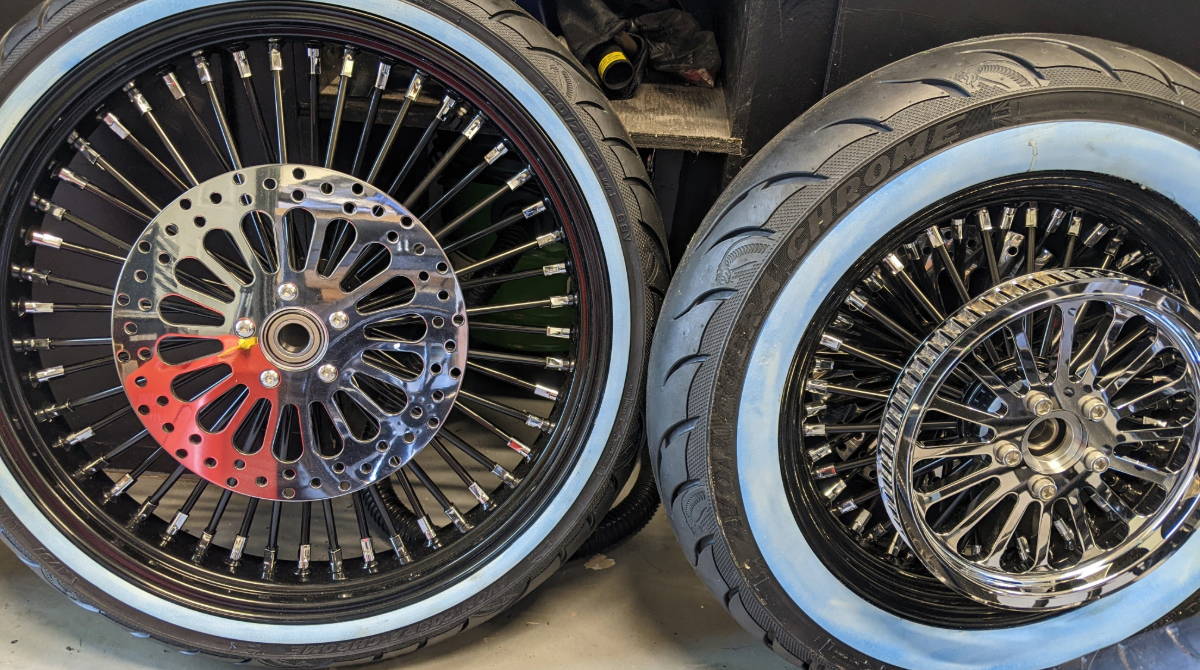 Havoc Motorcycles Black King Spoke Wheels